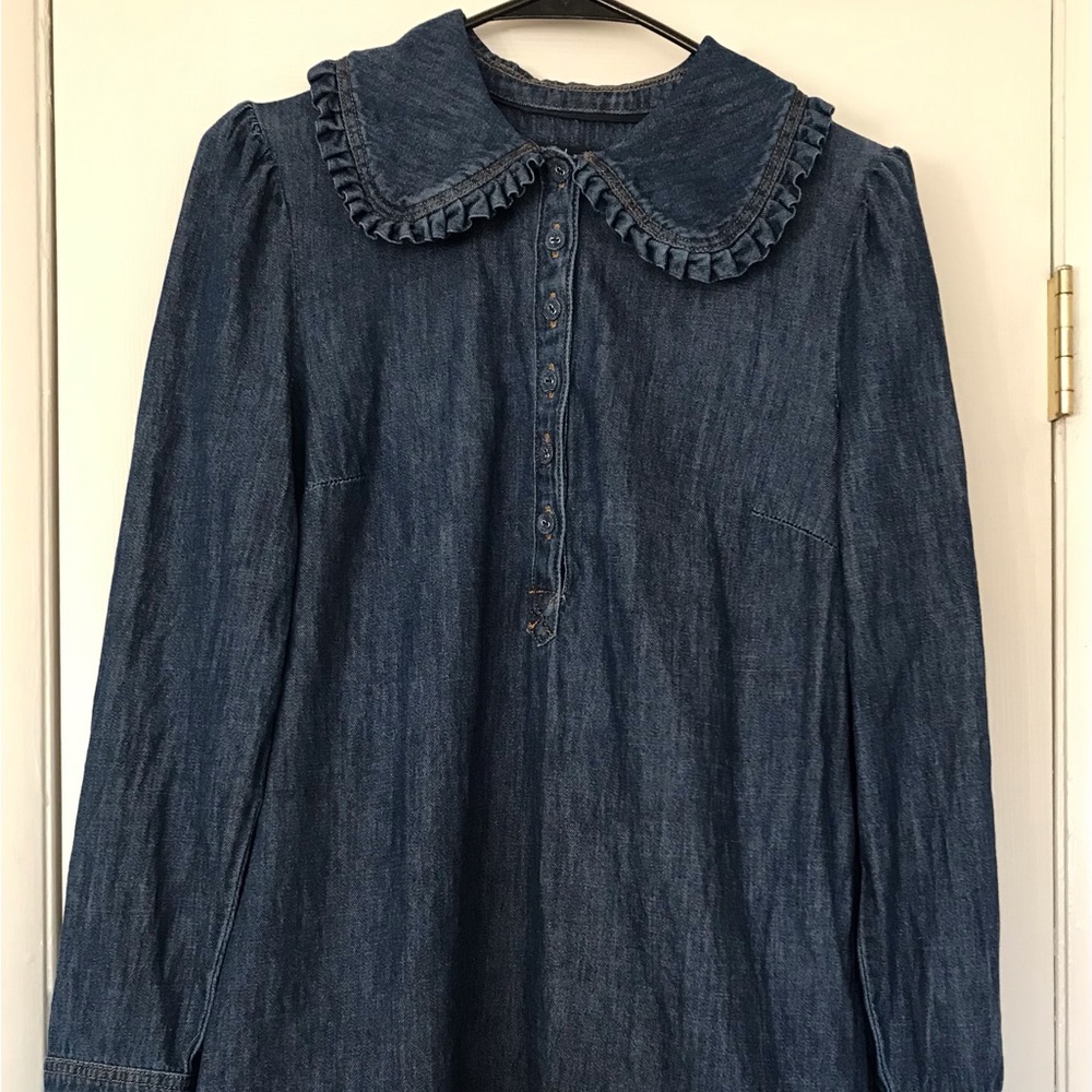 Boden Blue Denim Shirt Dress